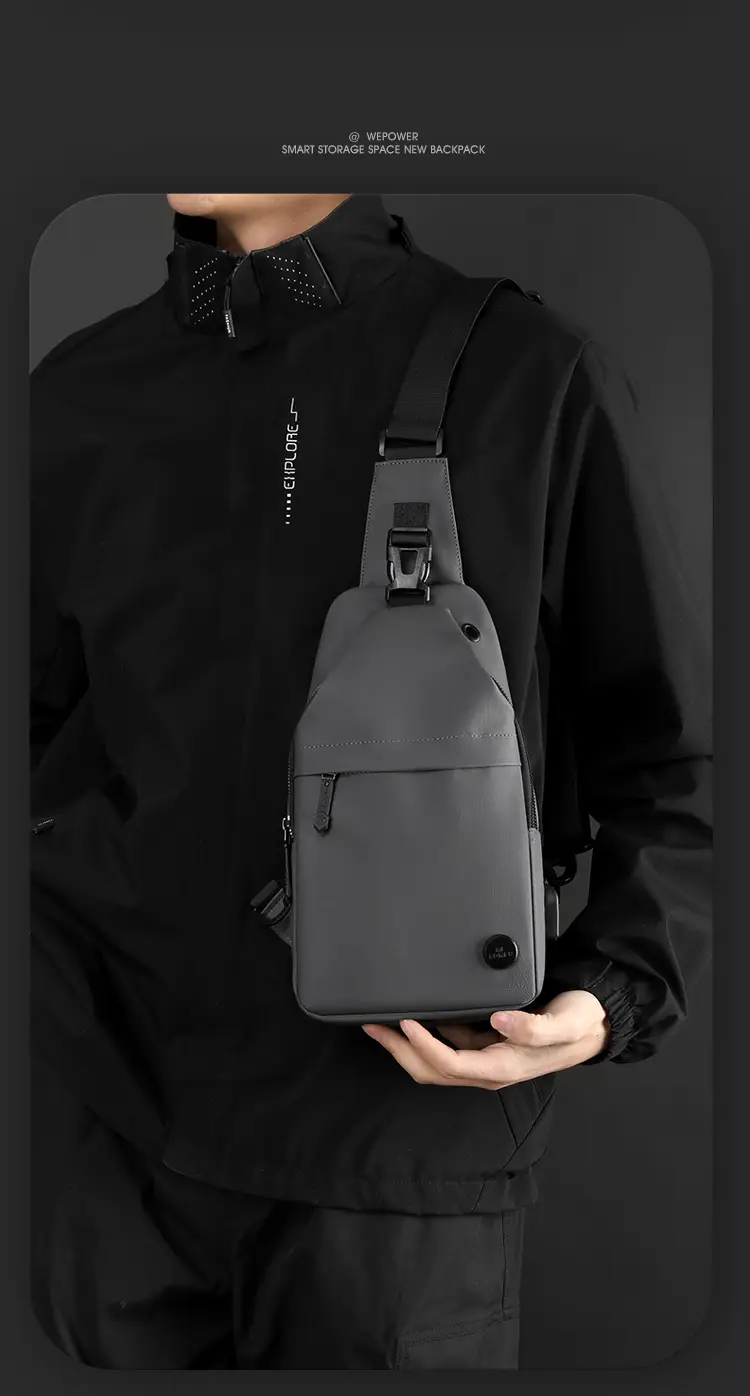 Men's Waterproof Crossbody Bag with USB Charging — feature 22