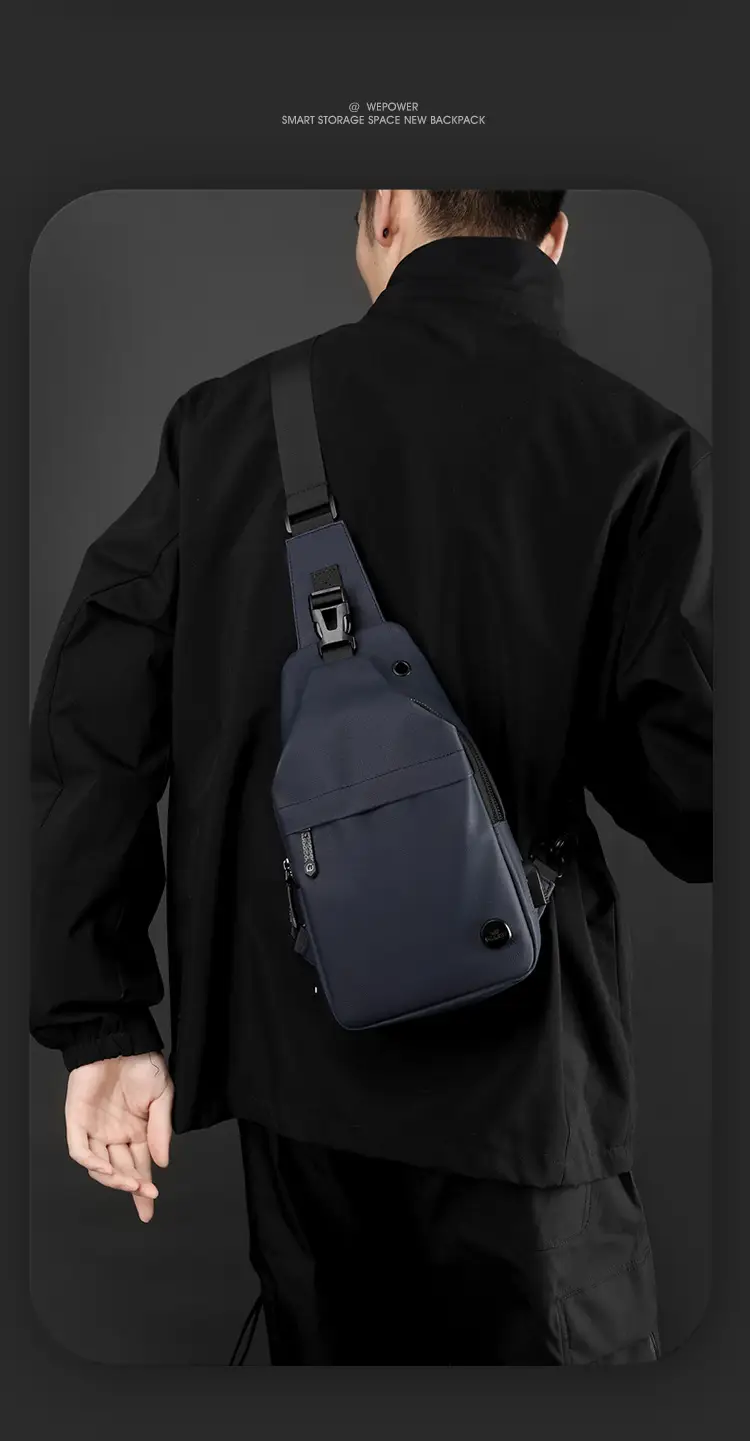 Men's Waterproof Crossbody Bag with USB Charging — feature 24