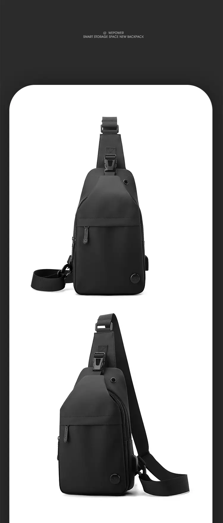 Men's Waterproof Crossbody Bag with USB Charging — feature 26