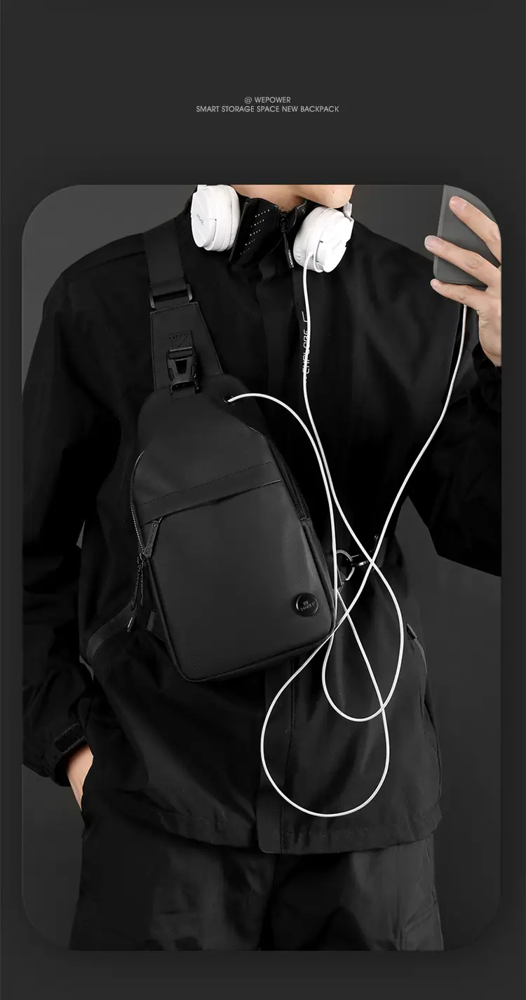 Men's Waterproof Crossbody Bag with USB Charging — feature 5