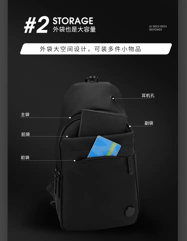 Men's Waterproof Crossbody Bag with USB Charging — feature 9
