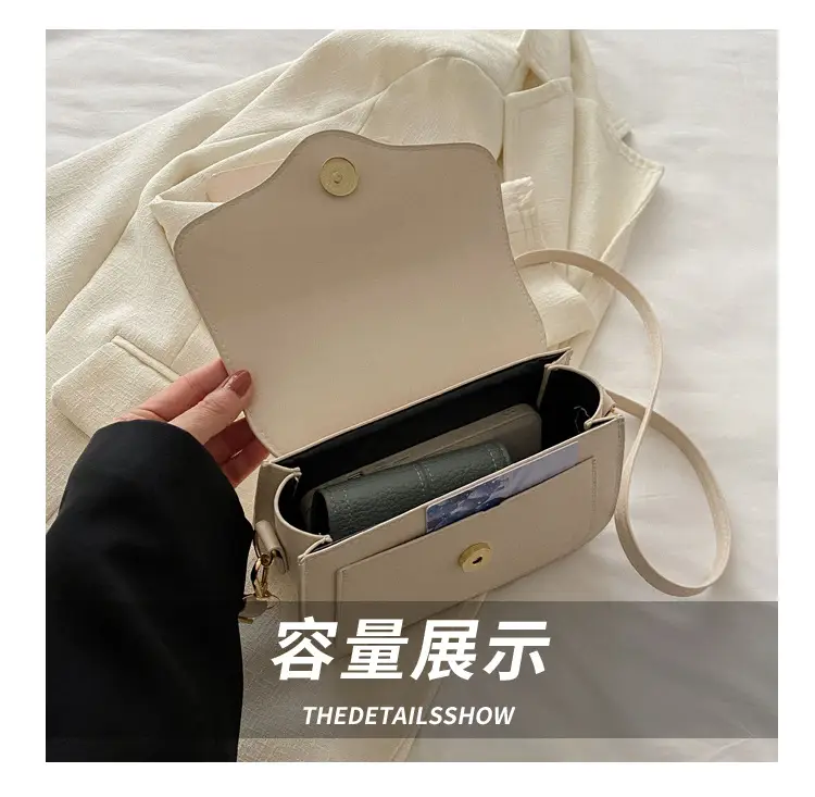 White Korean Style Shoulder Crossbody Bag for Women — feature 7