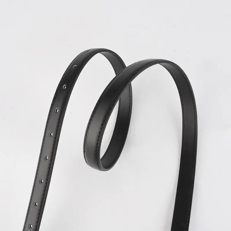 Black Genuine Leather Women's Belt Thin High-end Dress Suit - Image 5