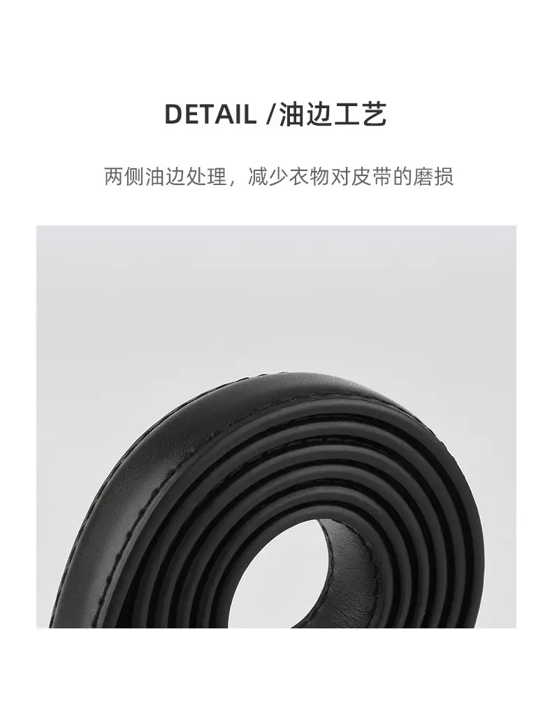 Black Genuine Leather Women's Belt Thin High-end Dress Suit — feature 7