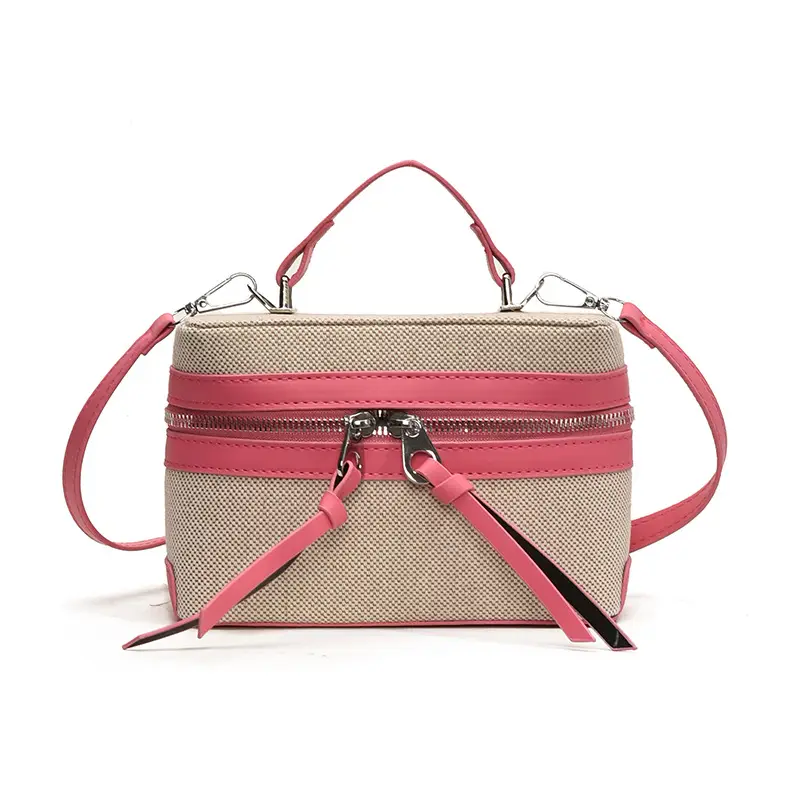 2025 Spring Retro Contrast Stitching Box Bag - Image 3