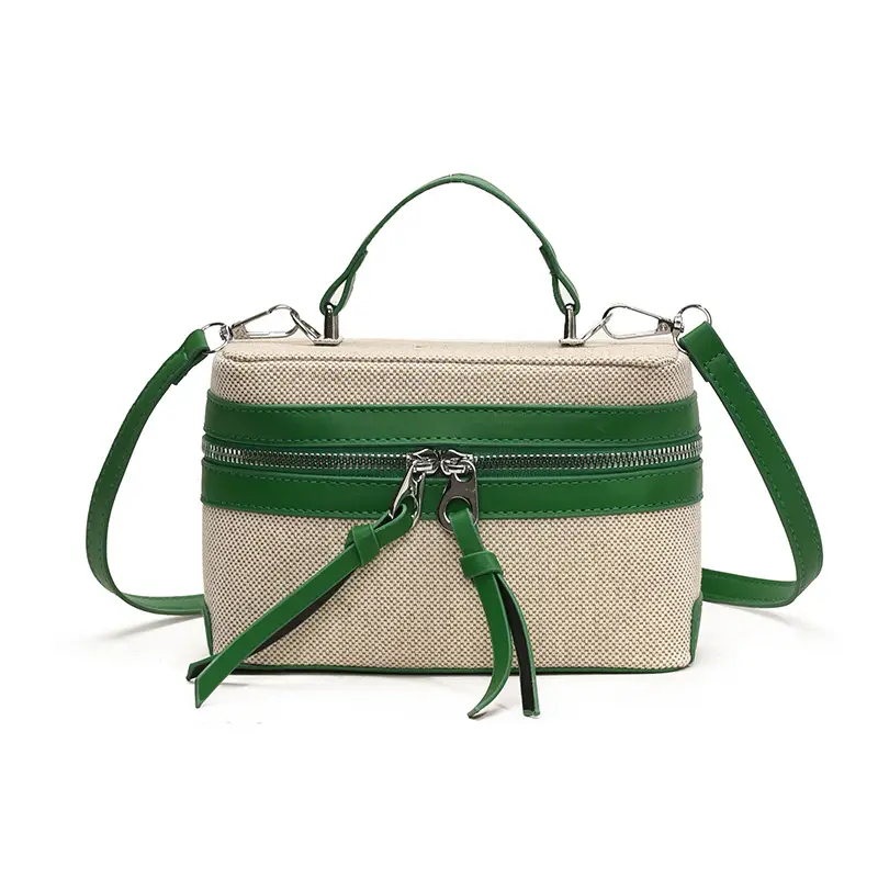 2025 Spring Retro Contrast Stitching Box Bag - Image 5