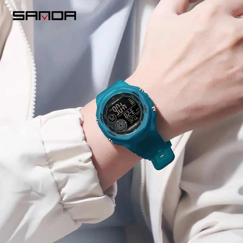 Sanda Digital Watch Black Waterproof Multi-Function Alarm Clock - Image 8