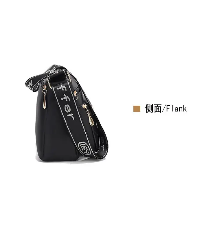 Black Quilted One-Shoulder Women's Crossbody Bag — feature 28