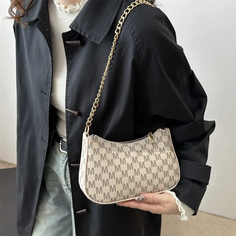 Retro Leopard Underarm Bag 2025 Spring New Commuter Fashionable Simple Niche Design Shoulder Crescent Bag - Image 9