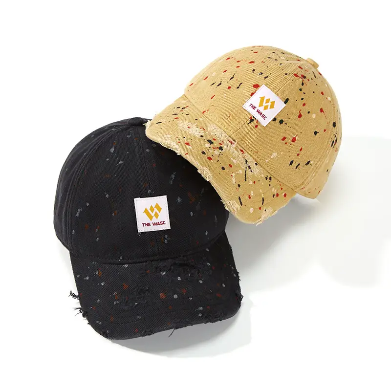 Women's Camouflage Baseball Cap with Rip Hole Design - Image 6