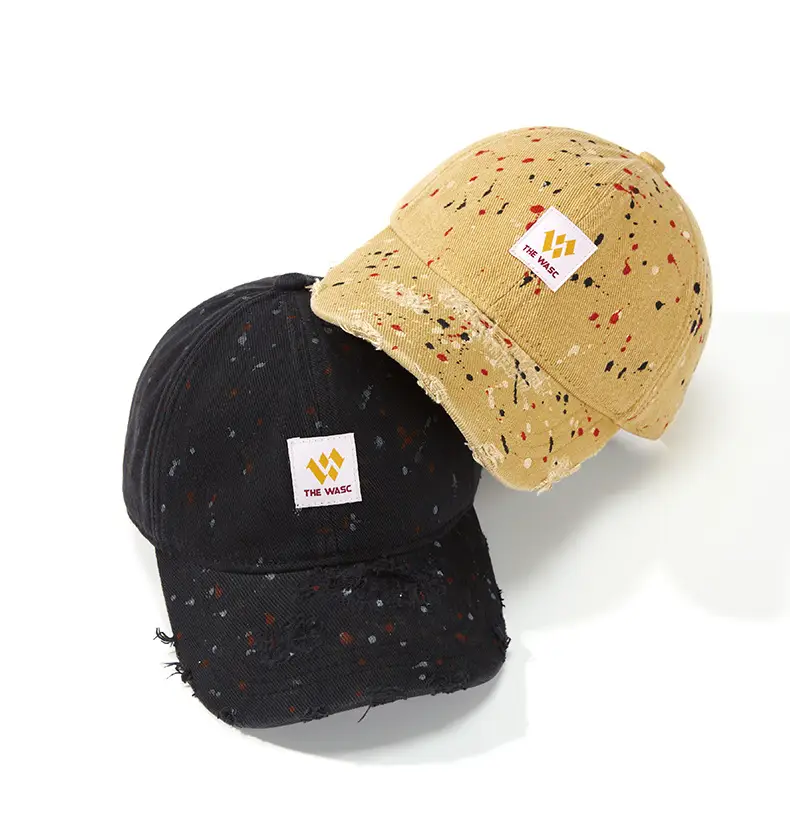 Women's Camouflage Baseball Cap with Rip Hole Design — feature 10
