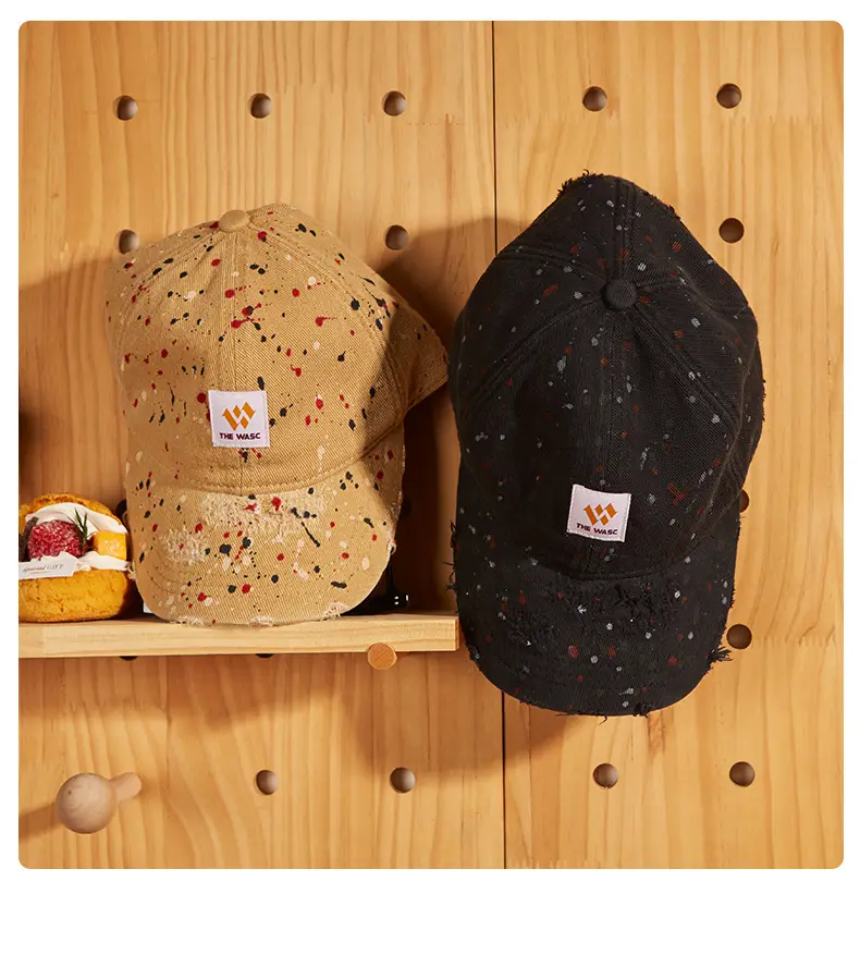 Women's Camouflage Baseball Cap with Rip Hole Design — feature 5