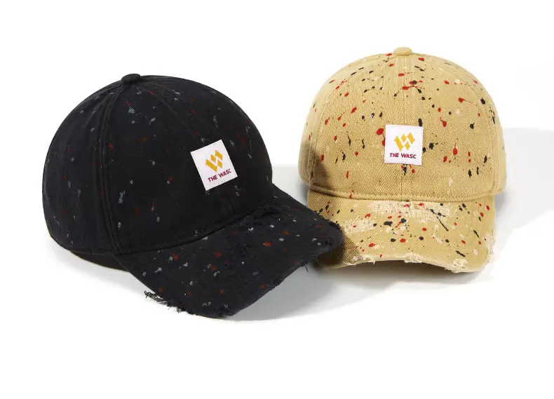 Women's Camouflage Baseball Cap with Rip Hole Design — feature 9