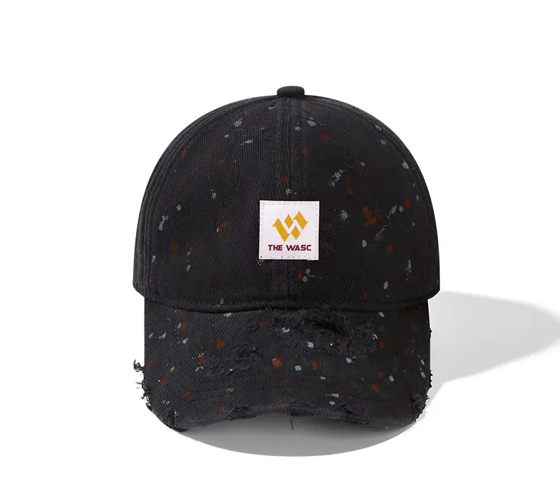 Women's Camouflage Baseball Cap with Rip Hole Design - Image 2