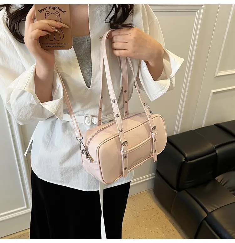 Pink Korean Style Shoulder Crossbody Bag for Women — feature 22