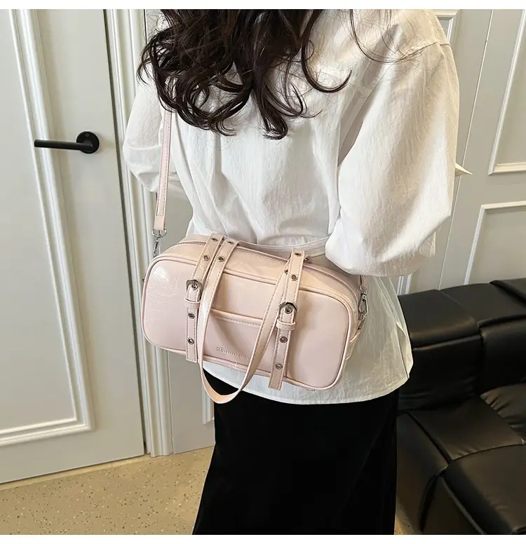 Pink Korean Style Shoulder Crossbody Bag for Women — feature 24