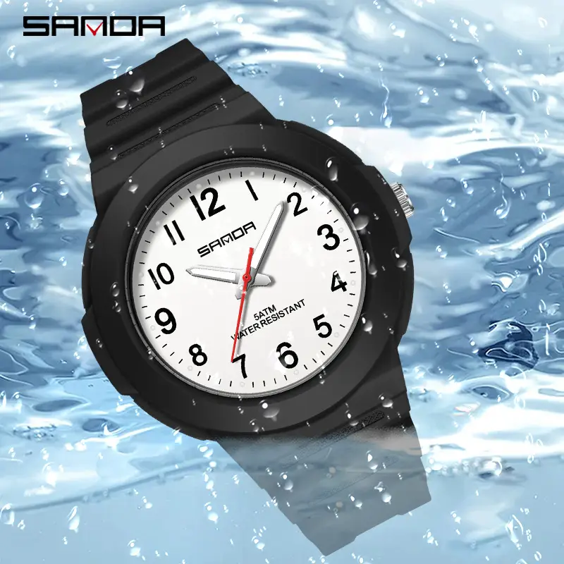 Sanda Fresh Mint Quartz Watch for Men Women