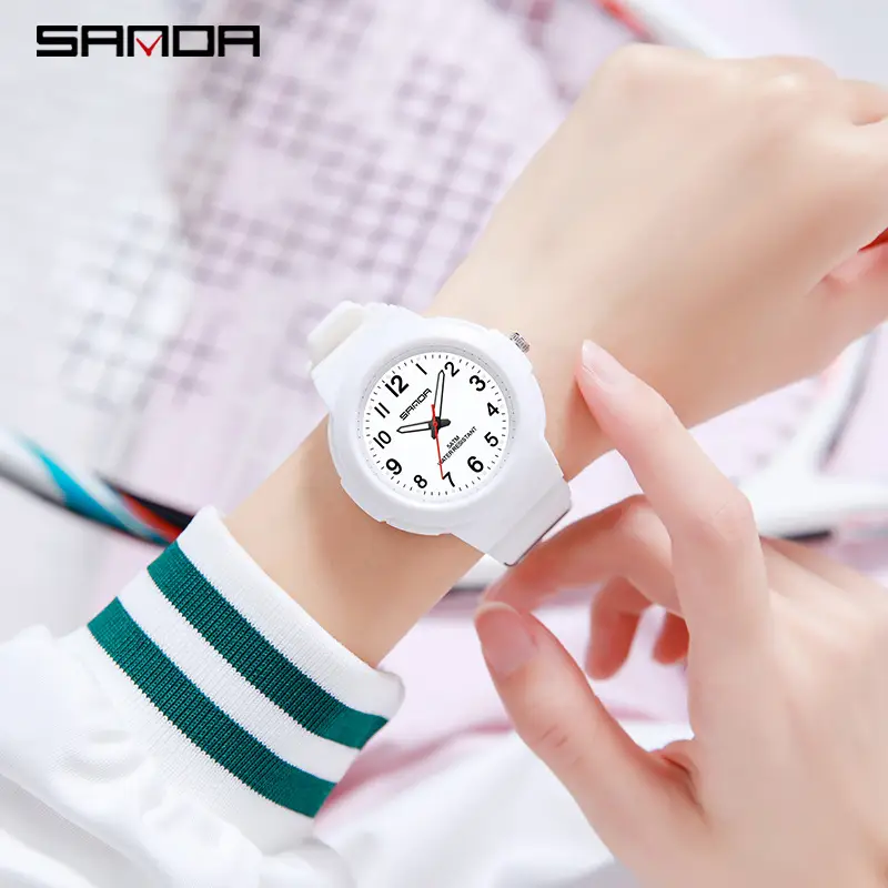 Sanda Fresh Mint Quartz Watch for Men Women