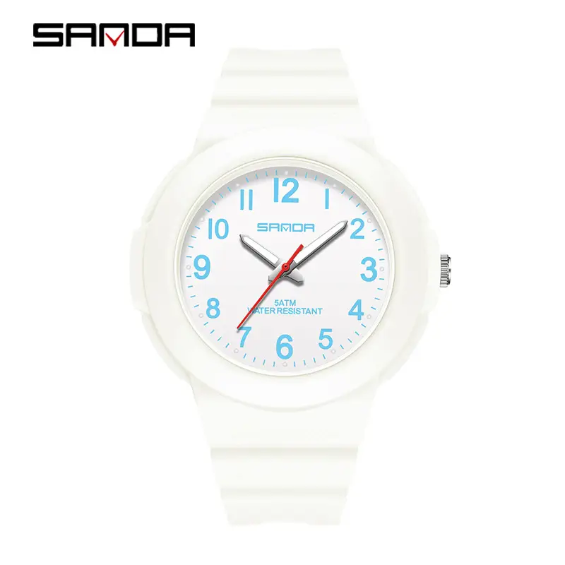 Sanda Fresh Mint Quartz Watch for Men Women