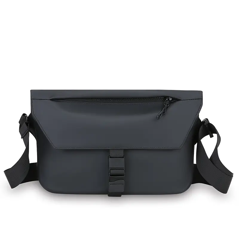 Men's Multi-Layer Crossbody Bag Black Waterproof - Image 6