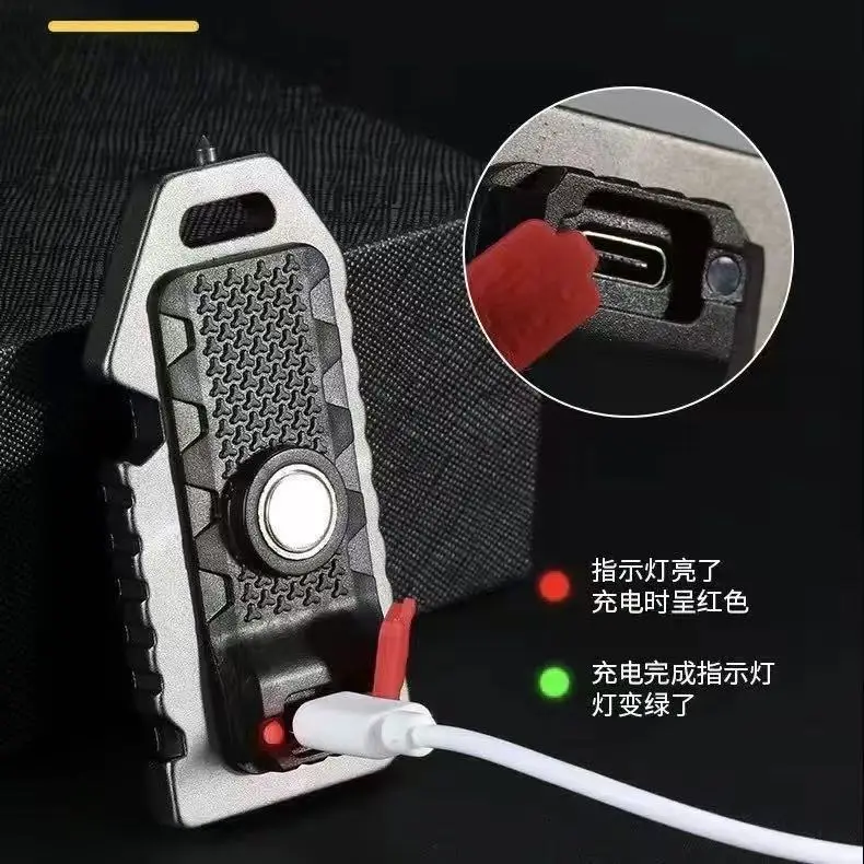 Cross-Mirror Night Light Keychain Flashlight Whistle - Image 4