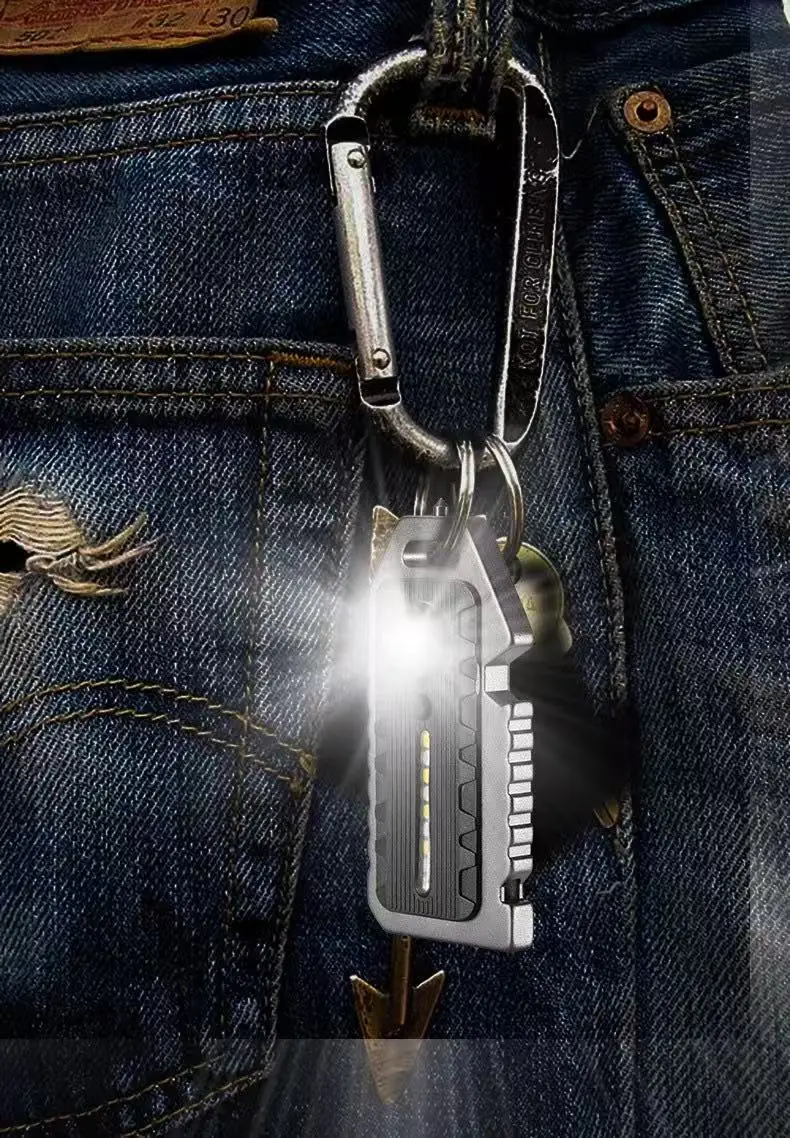 Cross-Mirror Night Light Keychain Flashlight Whistle β feature 8