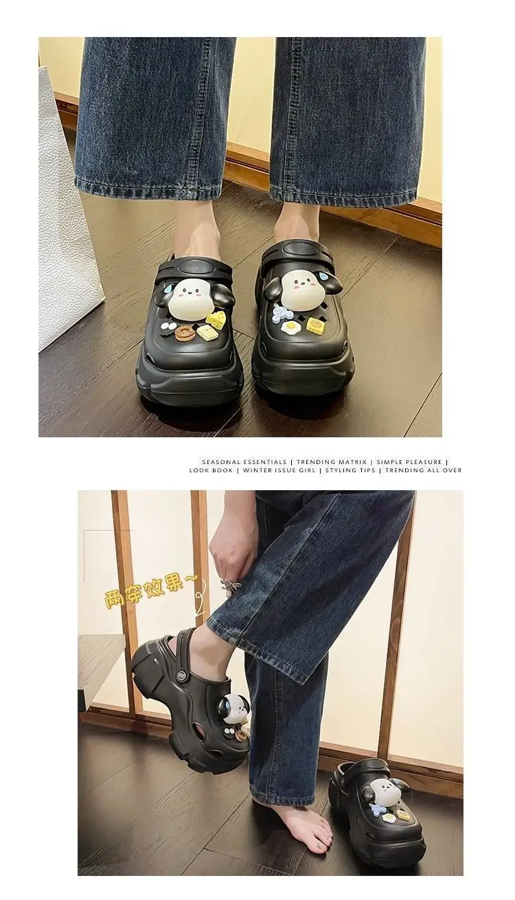 Ins Interesting and Sayless Dog EVA Super Thick Bottom Cave Shoes Women's Summer Outer Wear Non-slip Non-smelly Baotou Beach Shoes — feature 14