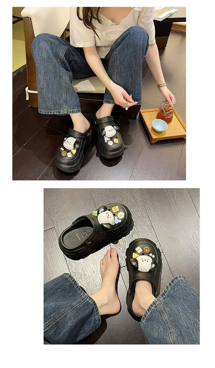 Ins Interesting and Sayless Dog EVA Super Thick Bottom Cave Shoes Women's Summer Outer Wear Non-slip Non-smelly Baotou Beach Shoes — feature 15