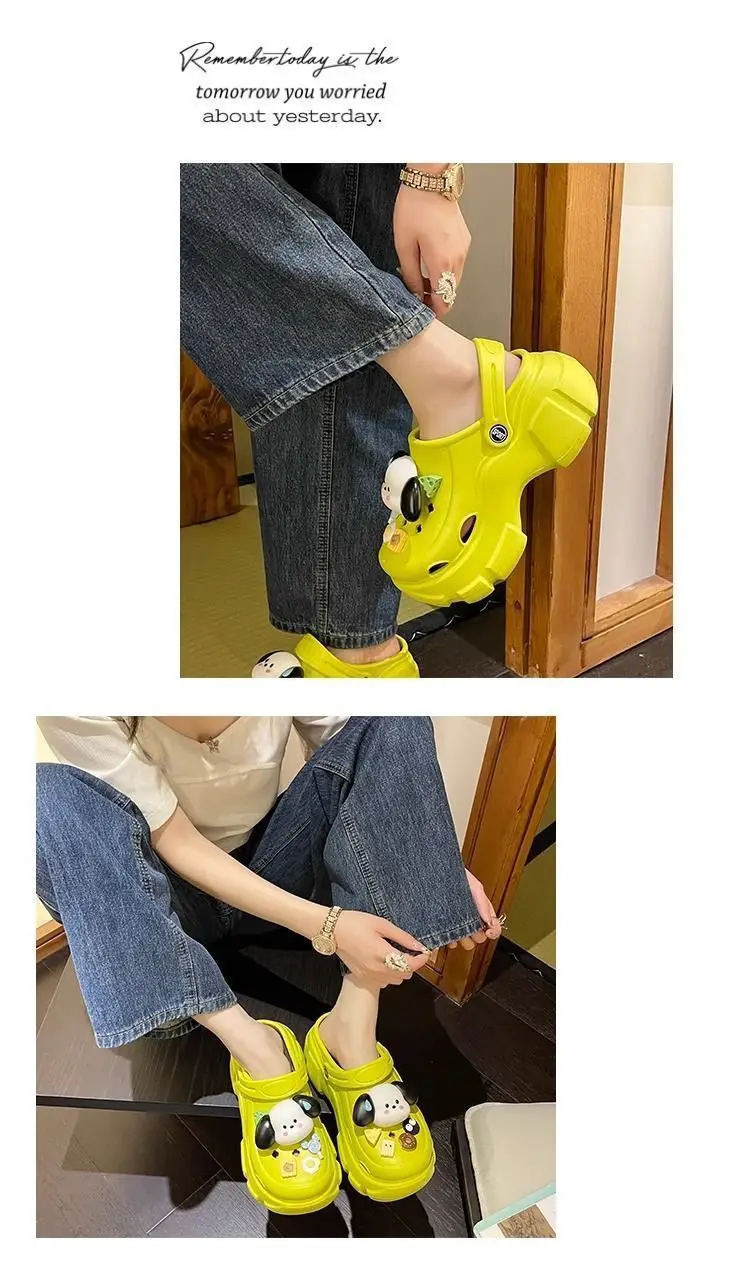 Ins Interesting and Sayless Dog EVA Super Thick Bottom Cave Shoes Women's Summer Outer Wear Non-slip Non-smelly Baotou Beach Shoes — feature 19