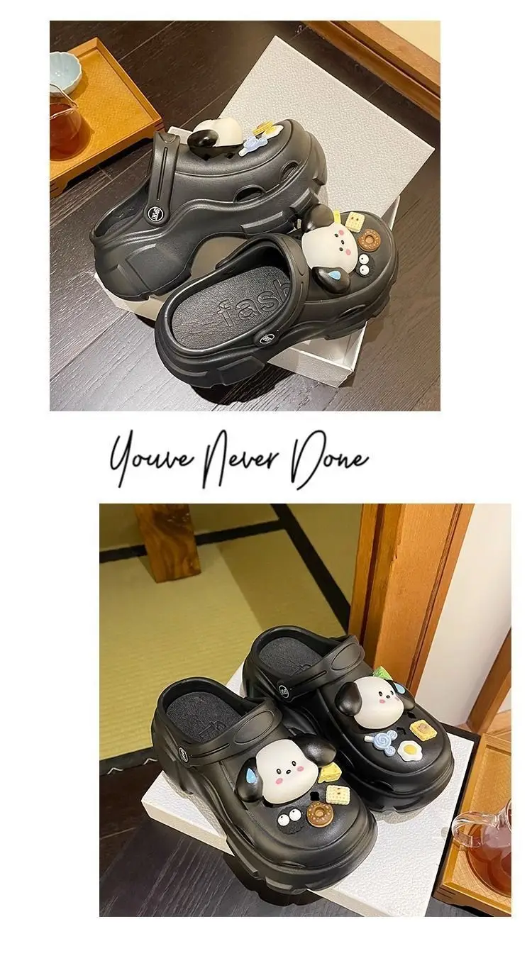 Ins Interesting and Sayless Dog EVA Super Thick Bottom Cave Shoes Women's Summer Outer Wear Non-slip Non-smelly Baotou Beach Shoes — feature 21