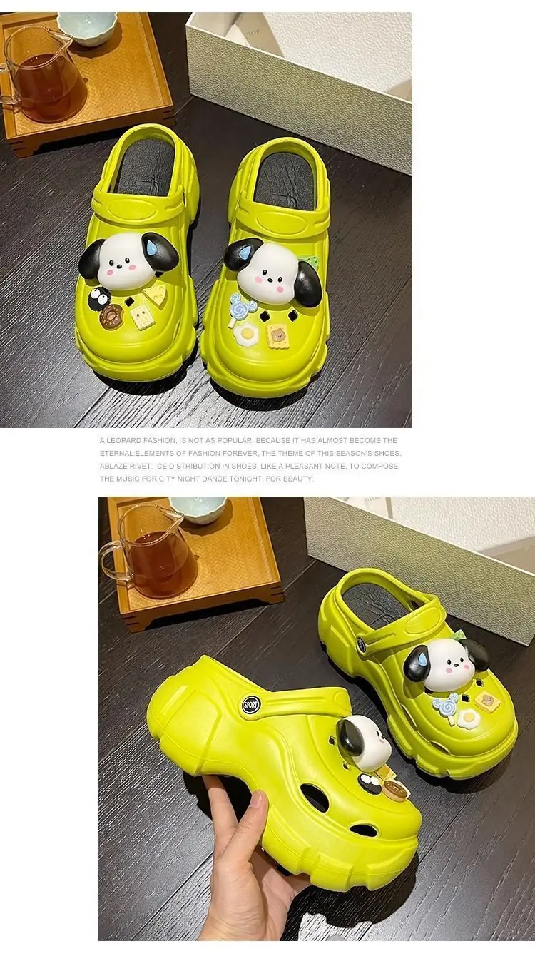 Ins Interesting and Sayless Dog EVA Super Thick Bottom Cave Shoes Women's Summer Outer Wear Non-slip Non-smelly Baotou Beach Shoes — feature 22
