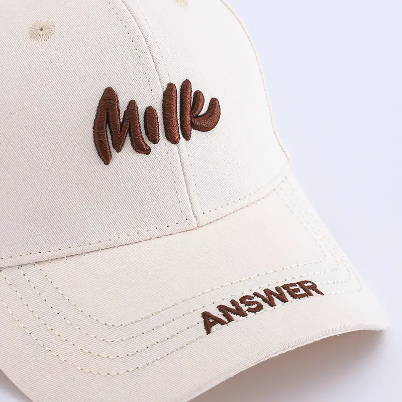 Men Baseball Cap Beige Joker Embroidered — feature 3