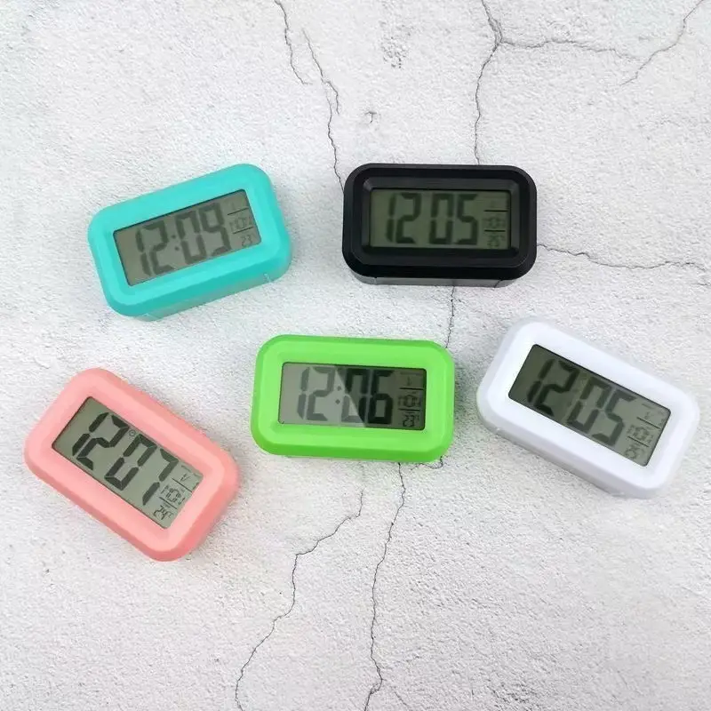 Digital Mini Alarm Clock with Thermometer and Date Display