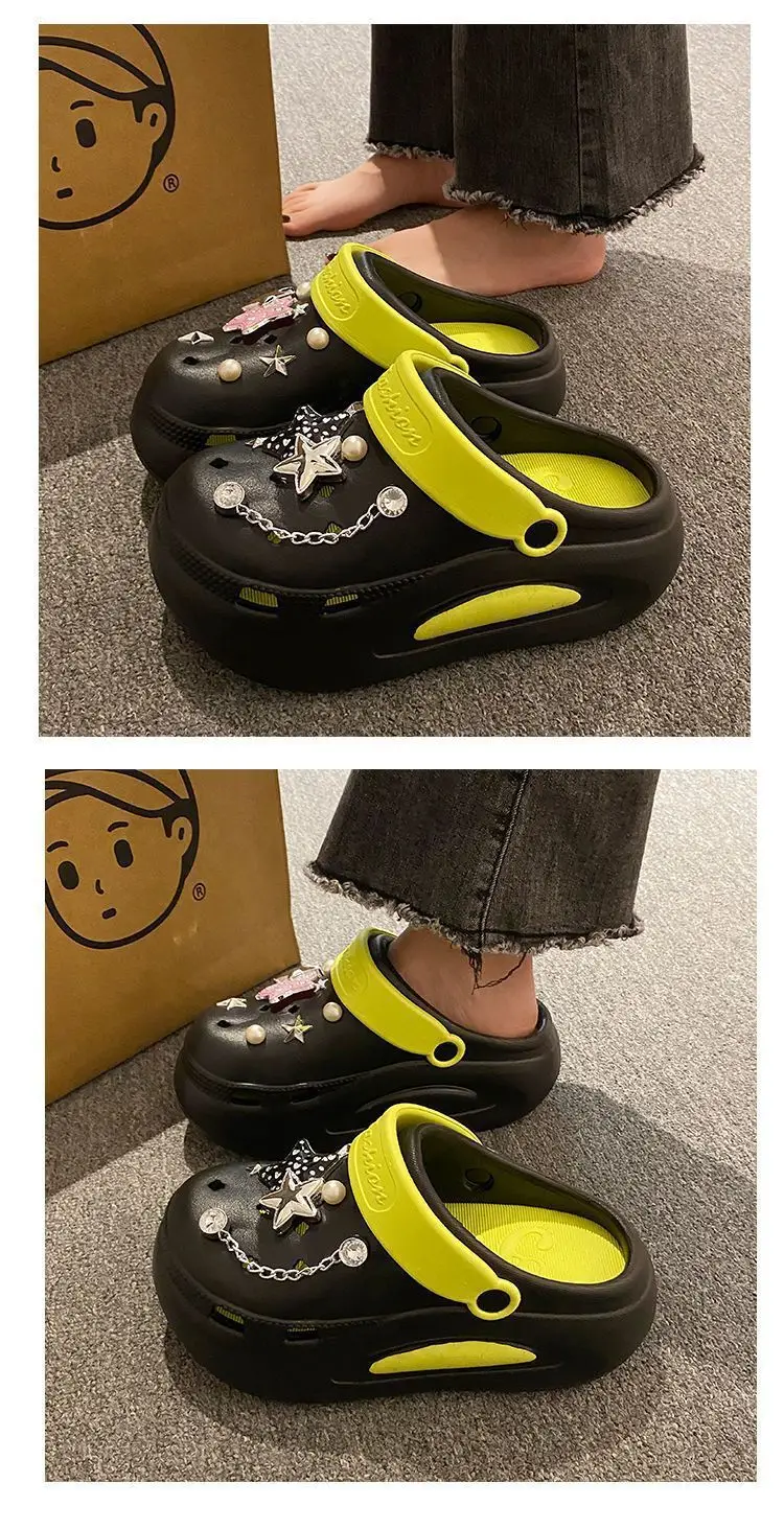 Seaside Beach Non-Slip Non-Smell Eva Clogs for Women to Wear in Summer, Cute Cartoon Cats Stepping on Shit Sandals — feature 12