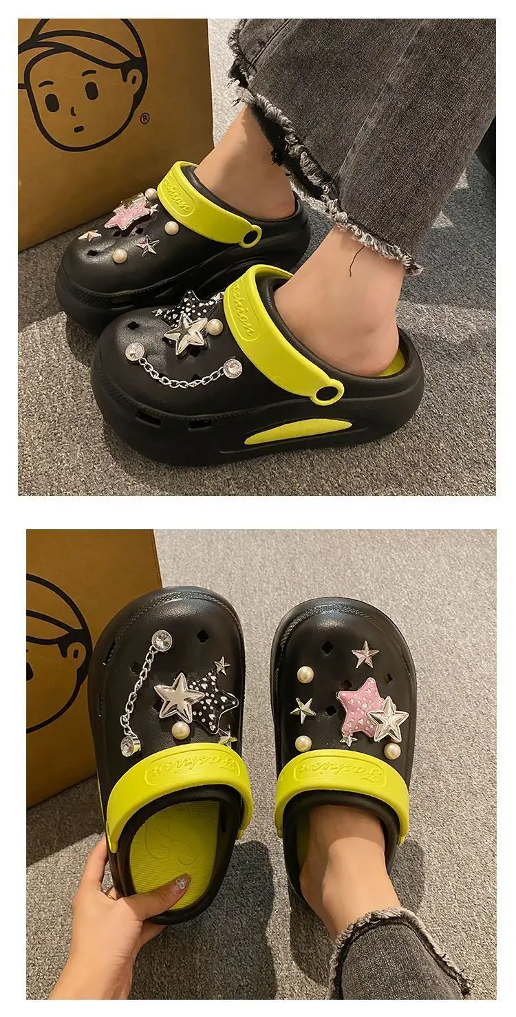 Seaside Beach Non-Slip Non-Smell Eva Clogs for Women to Wear in Summer, Cute Cartoon Cats Stepping on Shit Sandals — feature 17