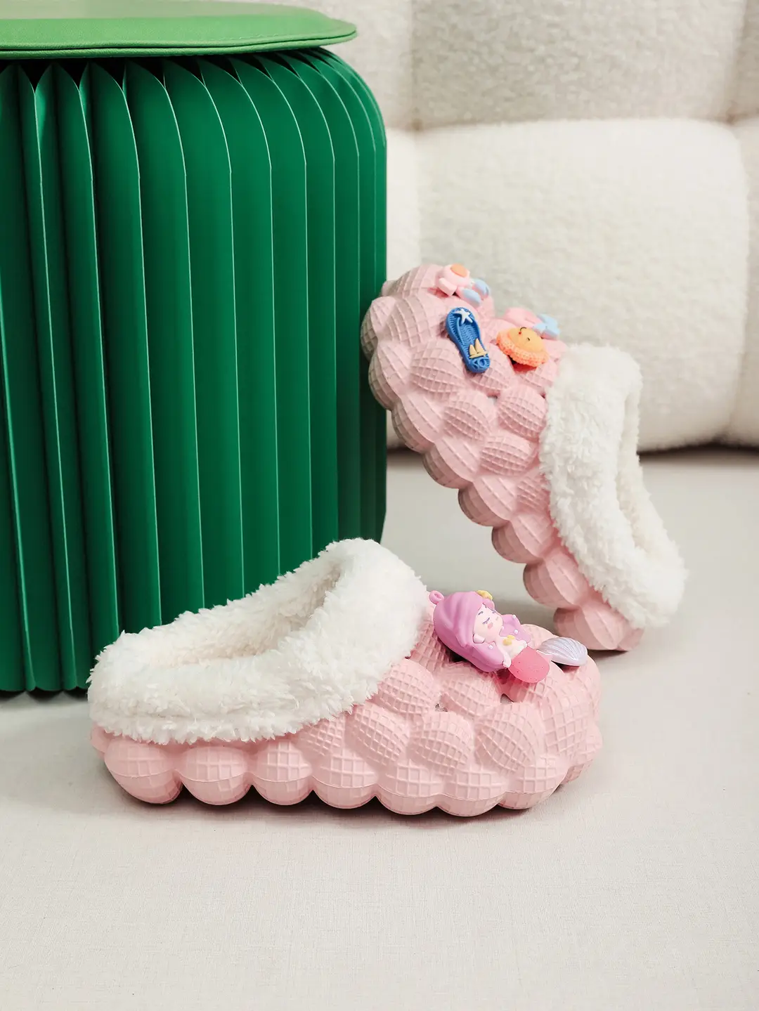 Factory Wholesale Cotton Slippers Home Wear Litchi Bathroom Couples Non-slip EVA Cartoon Fashion Autumn and Winter Cotton Slippers Tide — feature 13