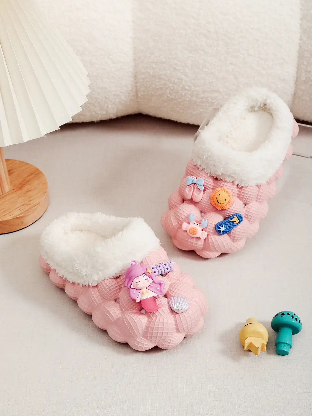 Factory Wholesale Cotton Slippers Home Wear Litchi Bathroom Couples Non-slip EVA Cartoon Fashion Autumn and Winter Cotton Slippers Tide — feature 14