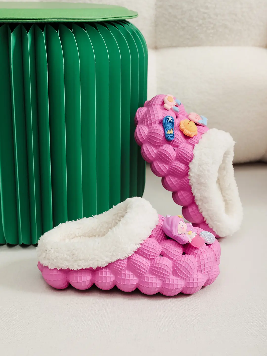 Factory Wholesale Cotton Slippers Home Wear Litchi Bathroom Couples Non-slip EVA Cartoon Fashion Autumn and Winter Cotton Slippers Tide — feature 18