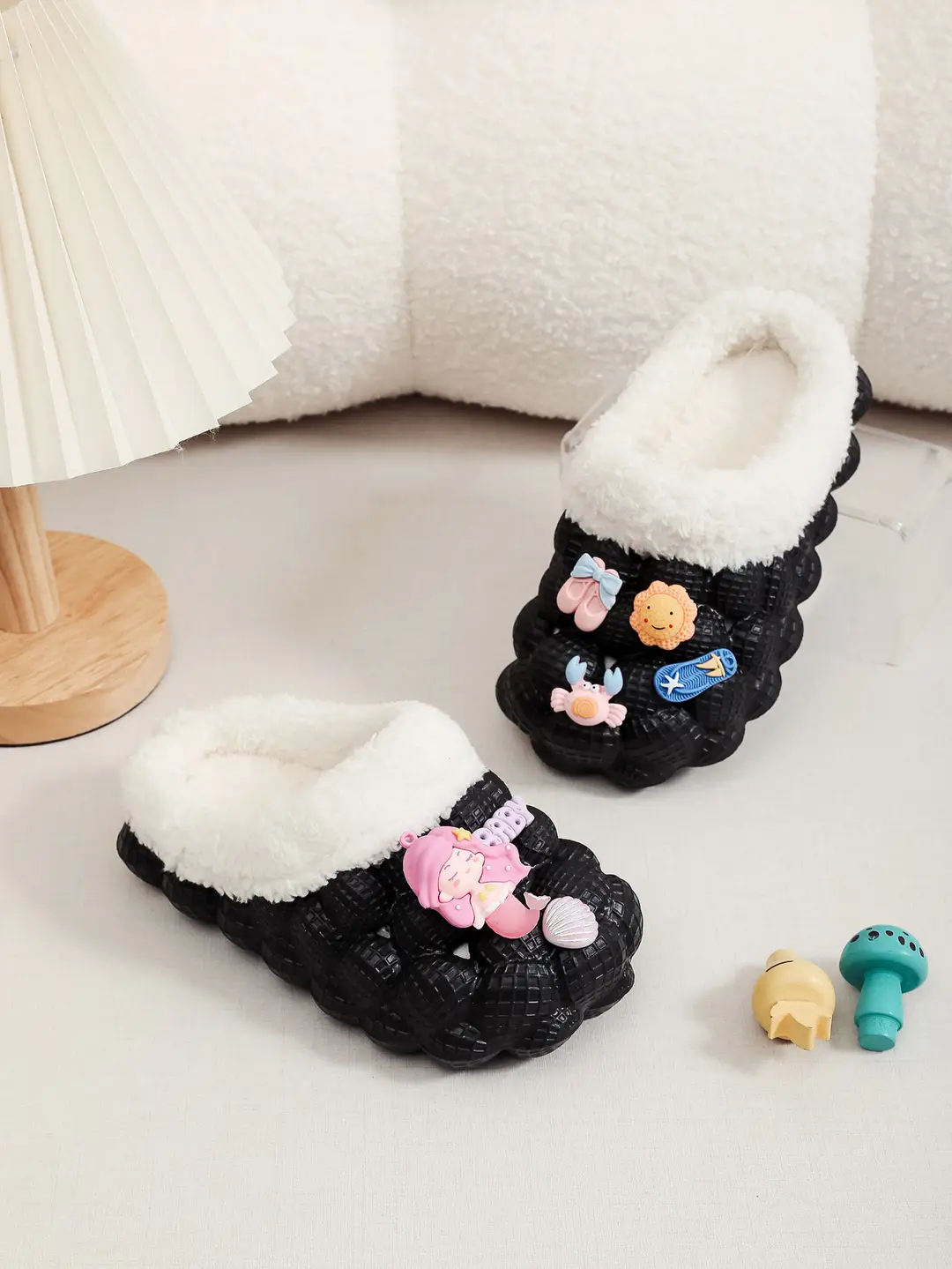 Factory Wholesale Cotton Slippers Home Wear Litchi Bathroom Couples Non-slip EVA Cartoon Fashion Autumn and Winter Cotton Slippers Tide — feature 5