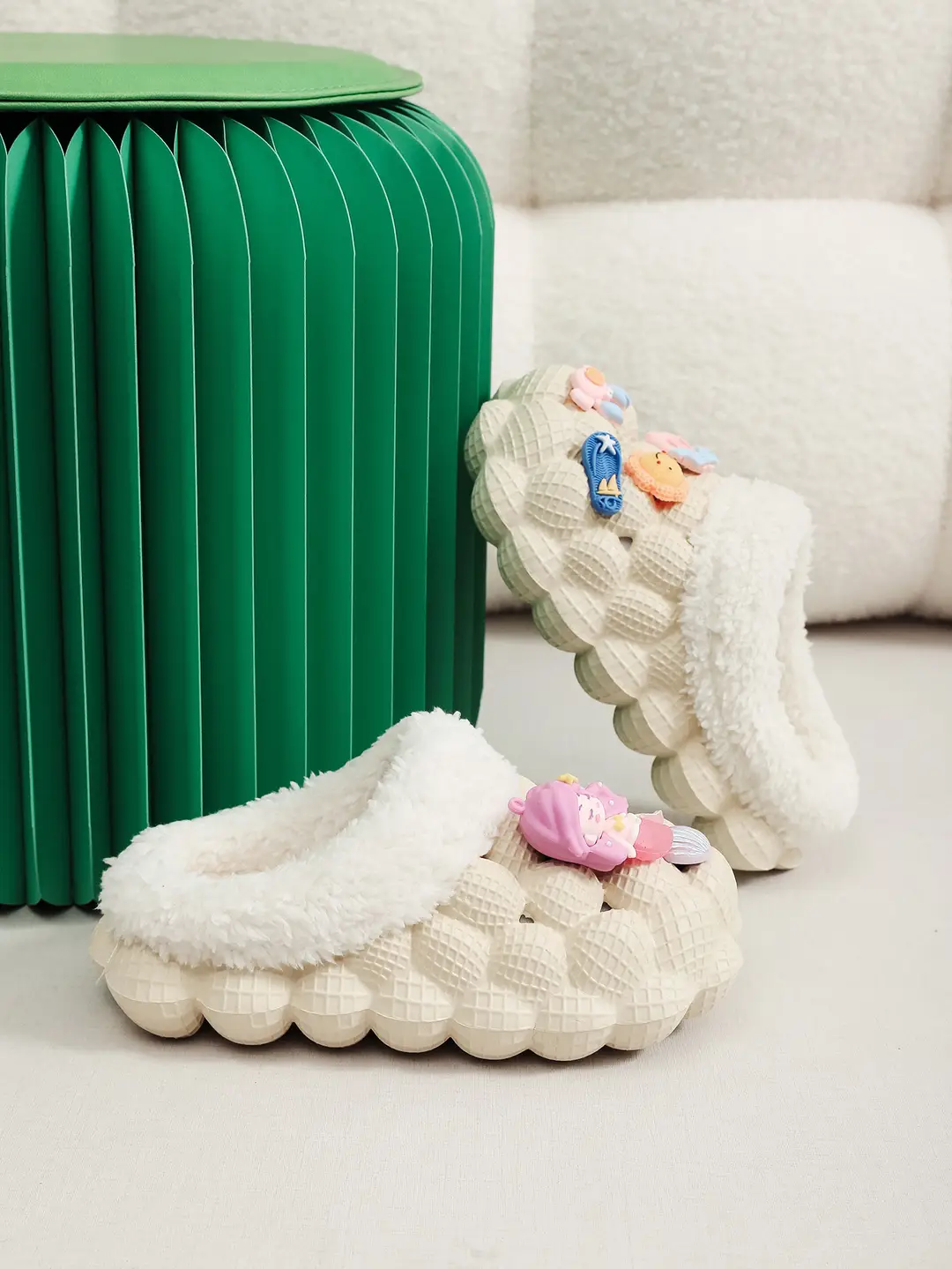Factory Wholesale Cotton Slippers Home Wear Litchi Bathroom Couples Non-slip EVA Cartoon Fashion Autumn and Winter Cotton Slippers Tide — feature 9
