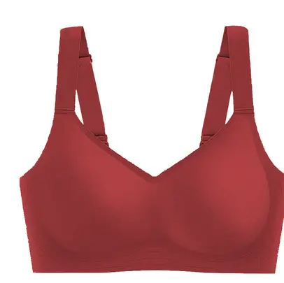 Foreign Trade Cross-border Women's Underwear Soft and Comfortable Bra plus size Large Chest Shown Small Pull Upper Braceless Jelly Cup — feature 8
