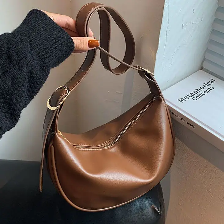Women's Vintage Brown Leather Shoulder Bag 2026 - Image 4