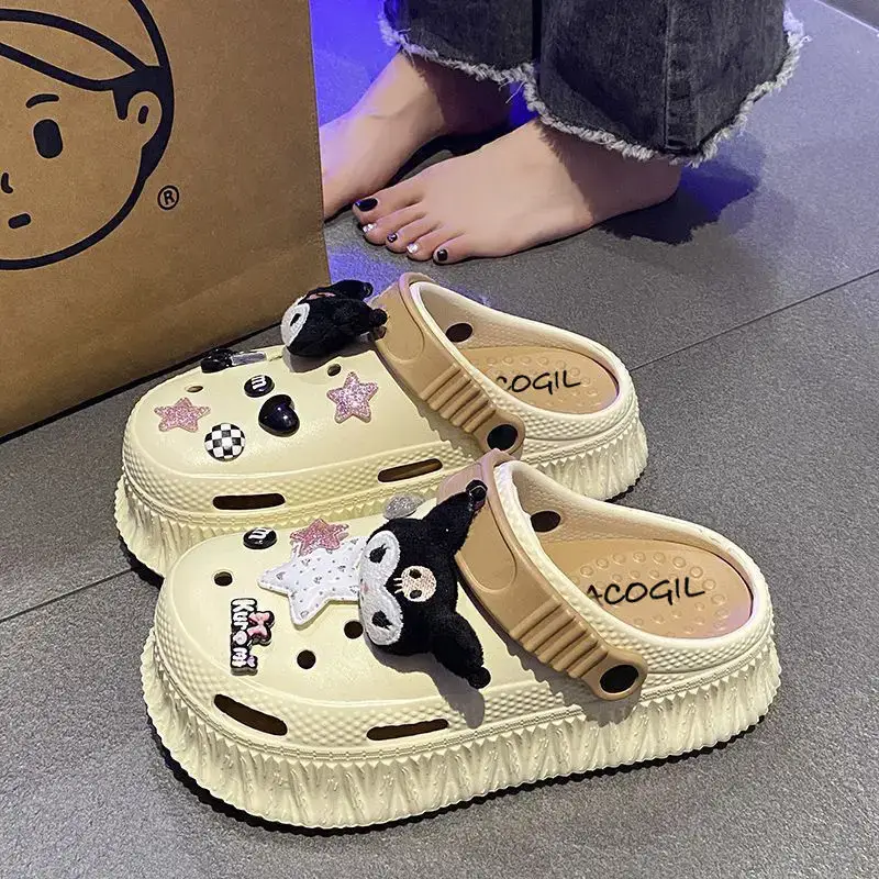 Women's Cute Cartoon Sandals Pink White 2025
