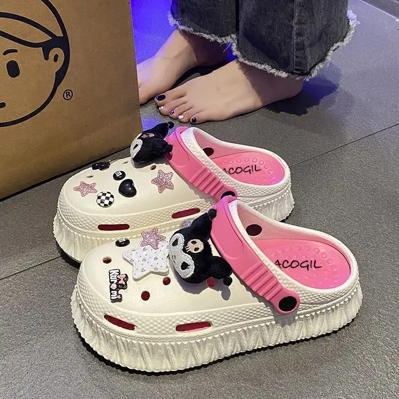 Women's Cute Cartoon Sandals Pink White 2025