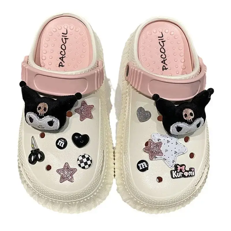 Women's Cute Cartoon Sandals Pink White 2025