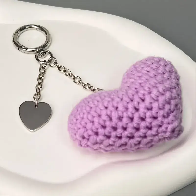 Blue Heart Keychain with Wool Bath Soap - Image 9