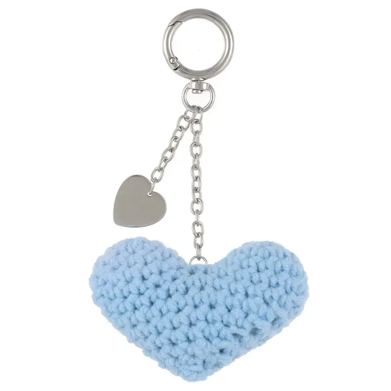 Blue Heart Keychain with Wool Bath Soap — feature 6