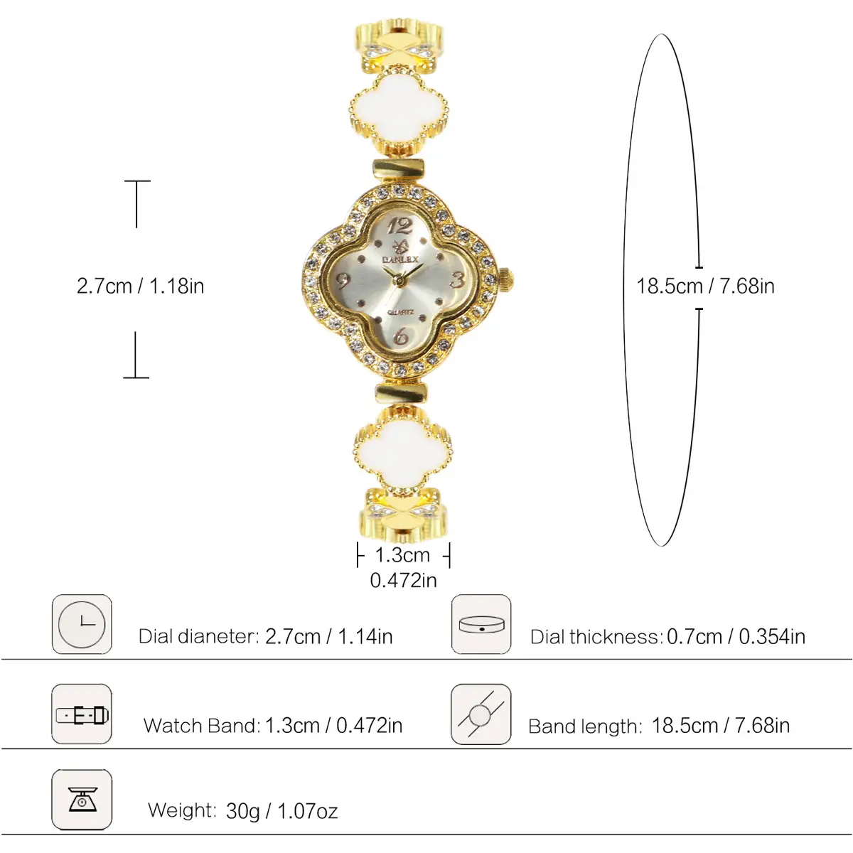 Elegant Four-Leaf Clover Bracelet for Women — feature 1