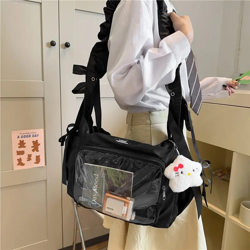 Black Korean Style Crossbody Bag for Women - Image 11
