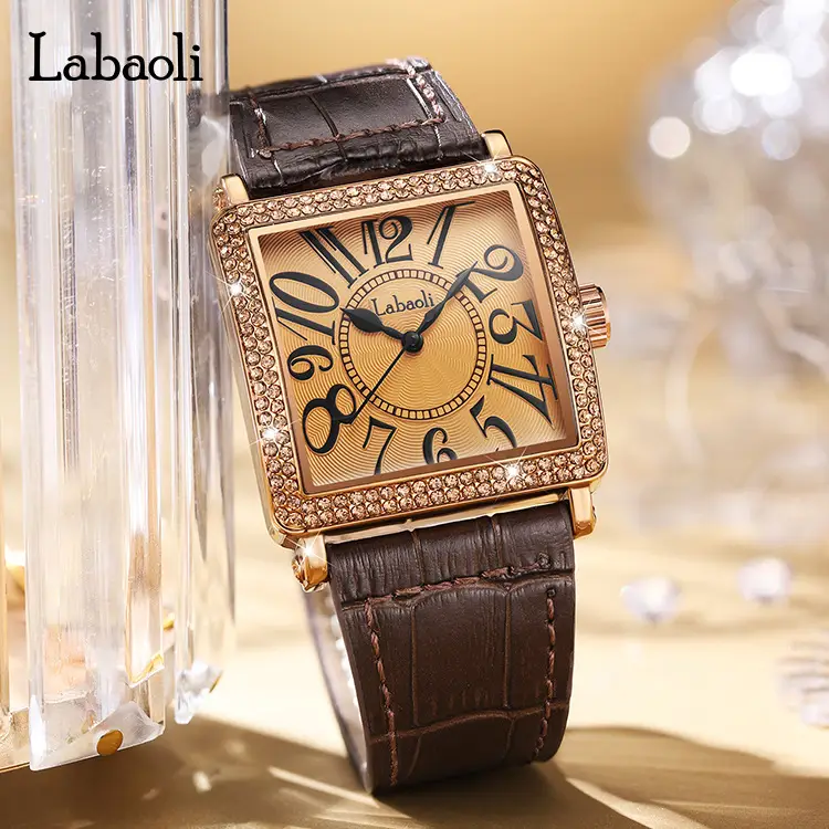 Labaoli Distinctive Square Watch with Diamond Set - Image 3